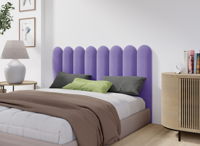 Panel tapicerowany płotek zaokrąglony 70x30 Magic Velvet 2248 (Jasny fiolet)