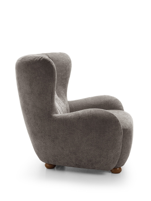 Fotel tapicerowany uszak FILO Dress Me 03 Taupe nóżki do wyboru