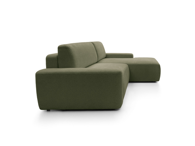 Narożnik OLMI M prawostronny Raven 78 zielony oliwkowy styl soft