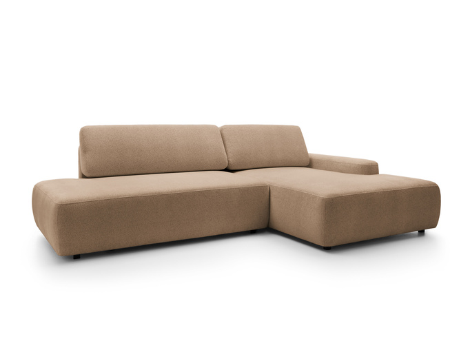 Narożnik OLMI O prawostronny Raven 38 brązowy styl soft funkcja spania + poduszki