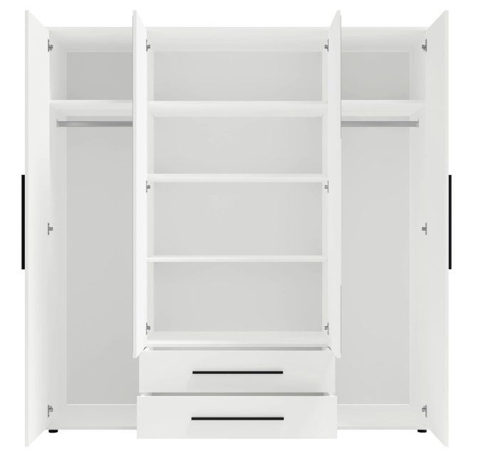 Szafa Modena SZ4D2SZ w kolorze białym z lustrem