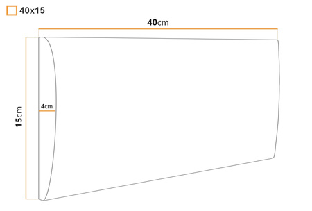 Panel tapicerowany 40x15 Mono 238 (Morski)