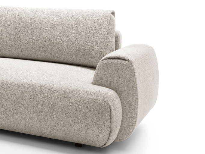 Narożnik VERNIO lewostronny plecionka Puente 09 kamienny beż stone funkcja spania