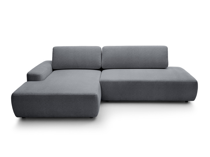 Narożnik OLMI O lewostronny Raven 18 grafitowy ciemny szary funkcja spania + poduszki