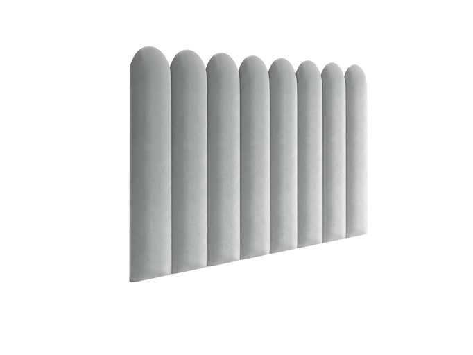 Panel tapicerowany płotek zaokrąglony 70x30 Magic Velvet 2239 (Jasny szary)