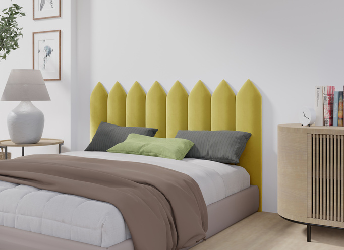 Panel tapicerowany płotek szpiczasty 80x15 Magic Velvet 2234 (Złoty)