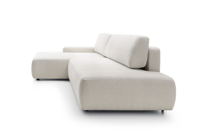 Narożnik OLMI O lewostronny Raven 22 ecru kremowy funkcja spania + poduszki