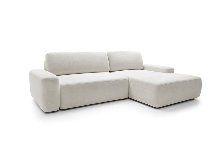 Narożnik OLMI M prawostronny Raven 22 ecru kremowy styl soft