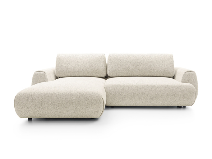 Narożnik VERNIO lewostronny plecionka Puente 03 jasny beż funkcja spania