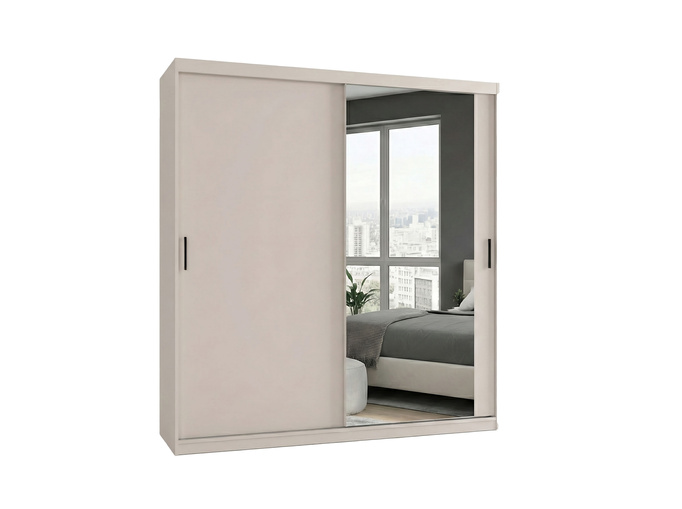 Szafa przesuwna MIRANO 200 cm kaszmir – wysoka 215 cm, duża pojemność