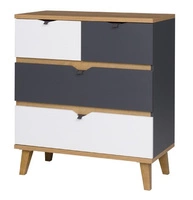 Dąb Złoty / Grafit + Biały