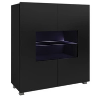 Czarny / Czarny połysk \ Oświetlenie LED - Białe