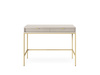 Toaletka z szufladami Kioto w kolorze cashmere i złotymi nóżkami