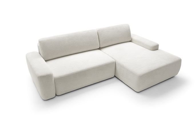 Narożnik OLMI M prawostronny Raven 22 ecru kremowy styl soft