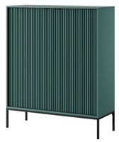 Pojemna komoda Kioto K104 w kolorze zielonym + czarne nóżki