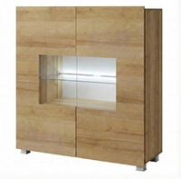 Dąb Złoty \ Oświetlenie LED - Białe