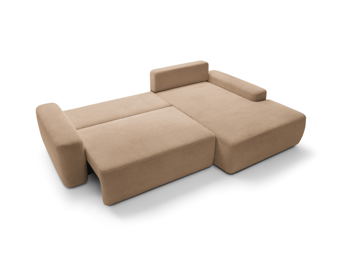 Narożnik OLMI M prawostronny Raven 38 brązowy styl soft funkcja spania