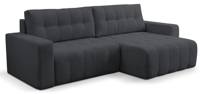 Narożnik Palermo w tkaninie POSO z funkcją spania i pojemnikiem na pościel