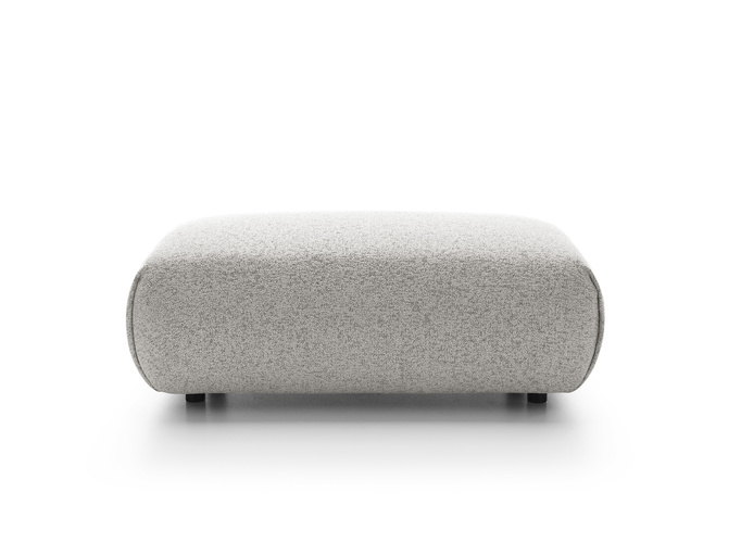 Pufa do narożnika VERNIO Puente 80 Jasno Szary Popiel plecionka z bawełną