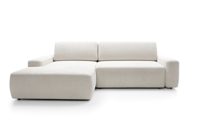 Narożnik OLMI M lewostronny Raven 22 ecru kremowy styl soft