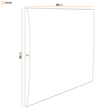 Panel tapicerowany 40x40 Mono 231 (Kremowy)