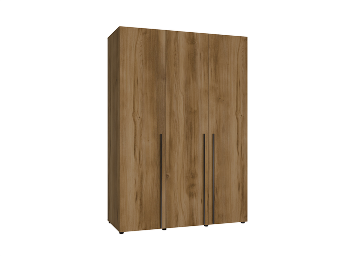 Szafa 3-Drzwiowa ARNI 150 cm Gold Baroque – Dąb Ciepły Brąz Do Sypialni