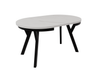 Stół Okrągły Rozkładany ARI 90-190 cm Marmur Bianco – Biały Glamour