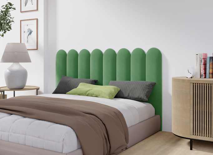 Panel tapicerowany płotek zaokrąglony 60x30 Magic Velvet 2235 (Soczysta zieleń)