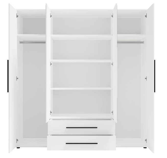 Szafa Modena SZ4D2SZ w kolorze białym z lustrem