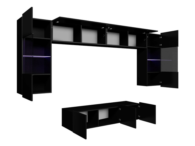 Meblościanka Montreal II biały i dąb złoty