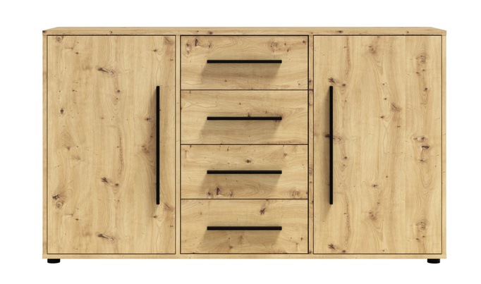 Komoda Modena K2D4SZ 150cm dąb artisan
