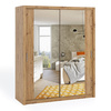 Szafa przesuwna Tamiza 180 cm z lustrem dąb artisan