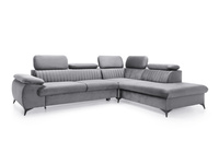 Narożnik VETTO prawostronny Monolith 85 szary welur funkcja spania