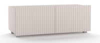 Szafka RTV Kolder 100 cm w kolorze cashmere i z ryflowanymi frontami