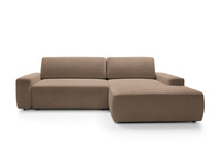 Narożnik OLMI M prawostronny Raven 45 czekoladowy ciemny brąz styl soft