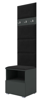 Tapicerowana garderoba Nela IV - kolor grafit + tkanina Trinity 16