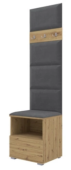 Tapicerowana garderoba Nela IV - kolor dąb artisan + tkanina Trinity 15