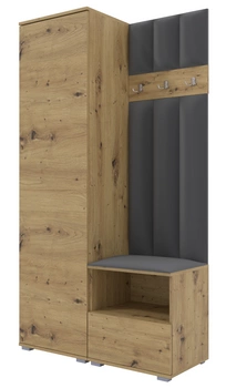 Tapicerowana garderoba Nela I LUX w kolorze dąb artisan i tkaninie Trinity 15