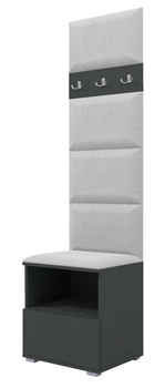 Tapicerowana garderoba Nela IV - kolor grafit + tkanina Trinity 32