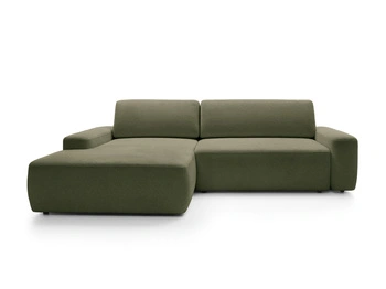 Narożnik OLMI M lewostronny Raven 78 zielony oliwkowy styl soft