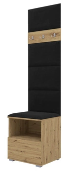 Tapicerowana garderoba Nela IV - kolor dąb artisan + tkanina Trinity 16