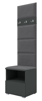 Tapicerowana garderoba Nela IV - kolor grafit + tkanina Trinity 15