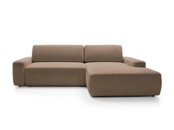 Narożnik OLMI M prawostronny Raven 45 czekoladowy ciemny brąz styl soft