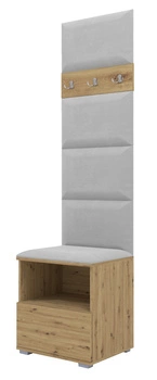 Tapicerowana garderoba Nela IV - kolor dąb artisan + tkanina Trinity 32