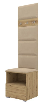 Tapicerowana garderoba Nela IV - kolor dąb artisan + tkanina Trinity 04